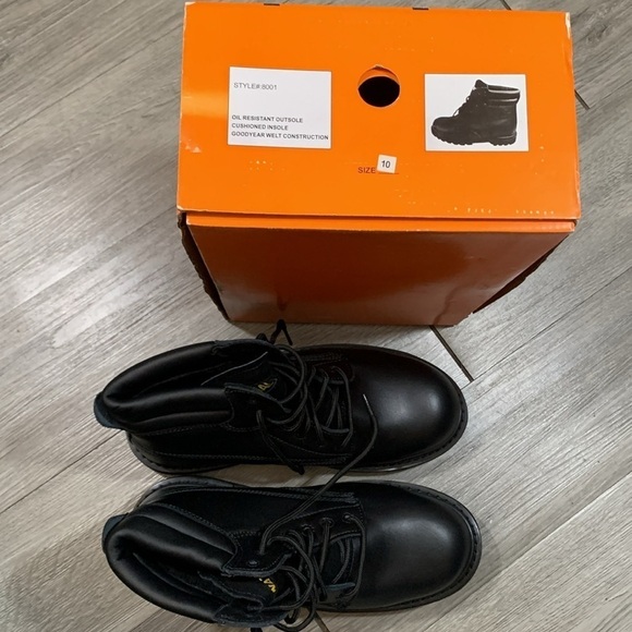 National Black‎ Leather Composite Toe Electric Hazard Boots New in Box Size 10 main image 8